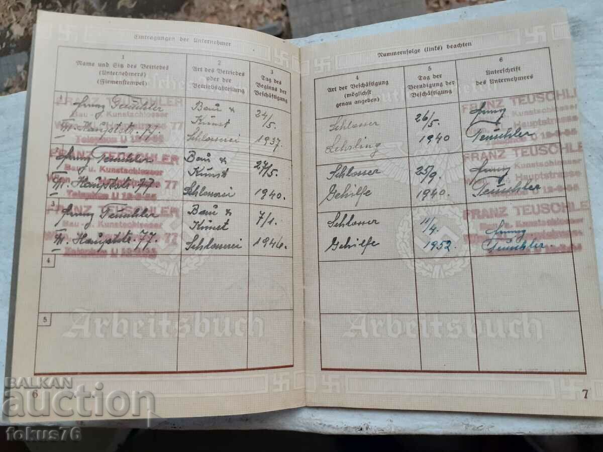 Old passport document - 6 Old passport document - 6