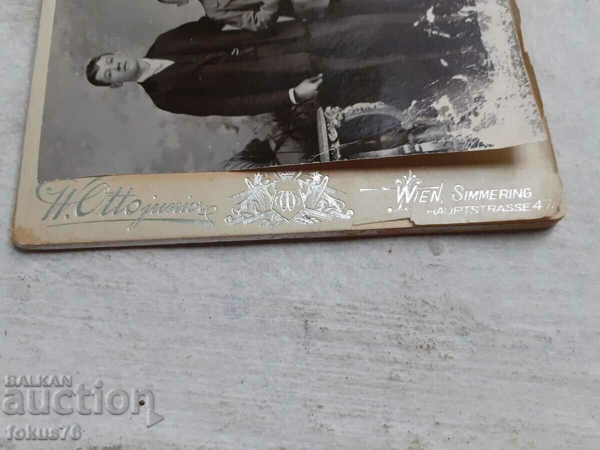 Old Austria photo - thick cardboard - family with price 35.00 BGN | € 17.90