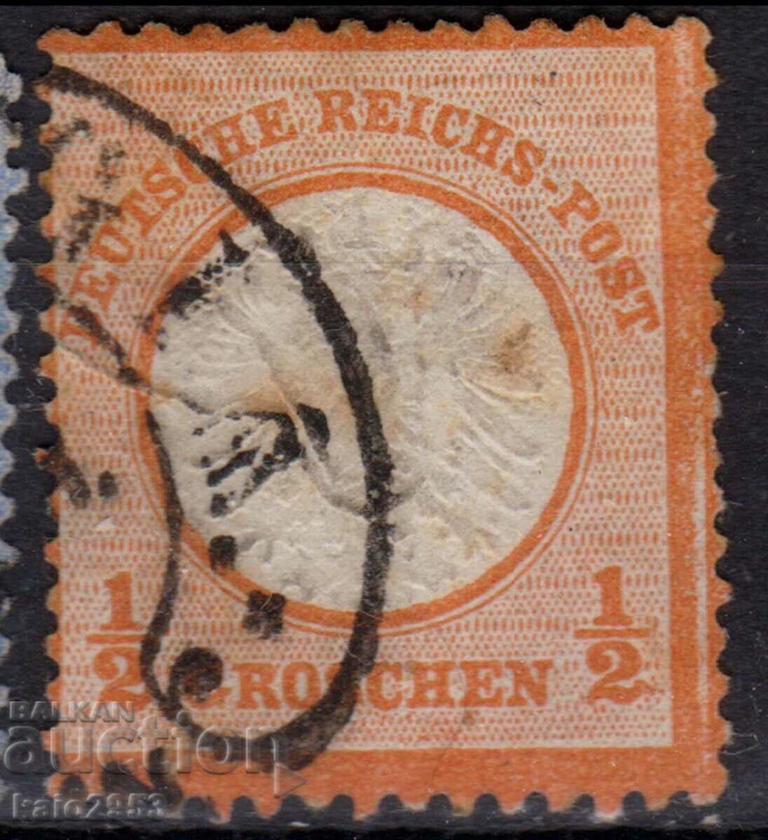 Germania Reich-1872-Vultur în relief cu scut mare-CLASIC, ștampilă