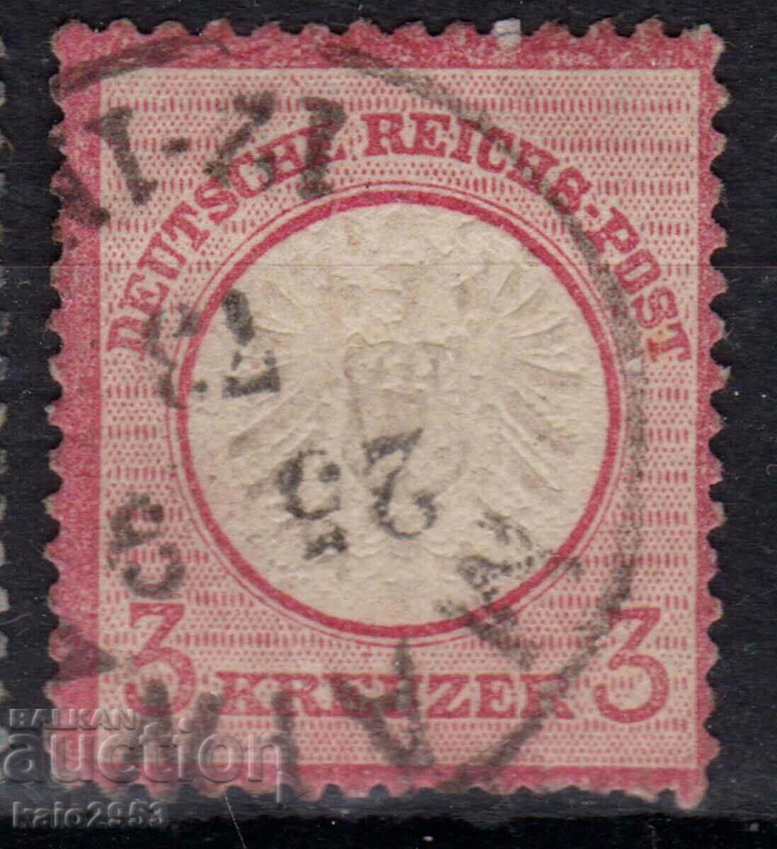 Germania Reich-1872-Vultur în relief cu scut mare-CLASIC, ștampilă