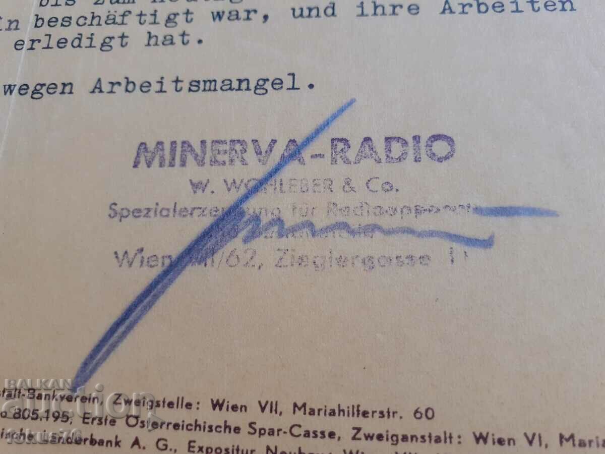 Delivery of Old Minerva Radio document Delivery of Old Minerva Radio document