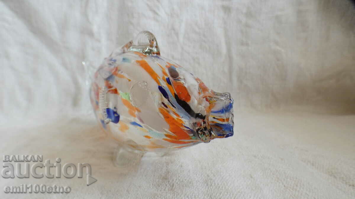 Auction  Figure Fish - handmade multi-colored Murano glass
