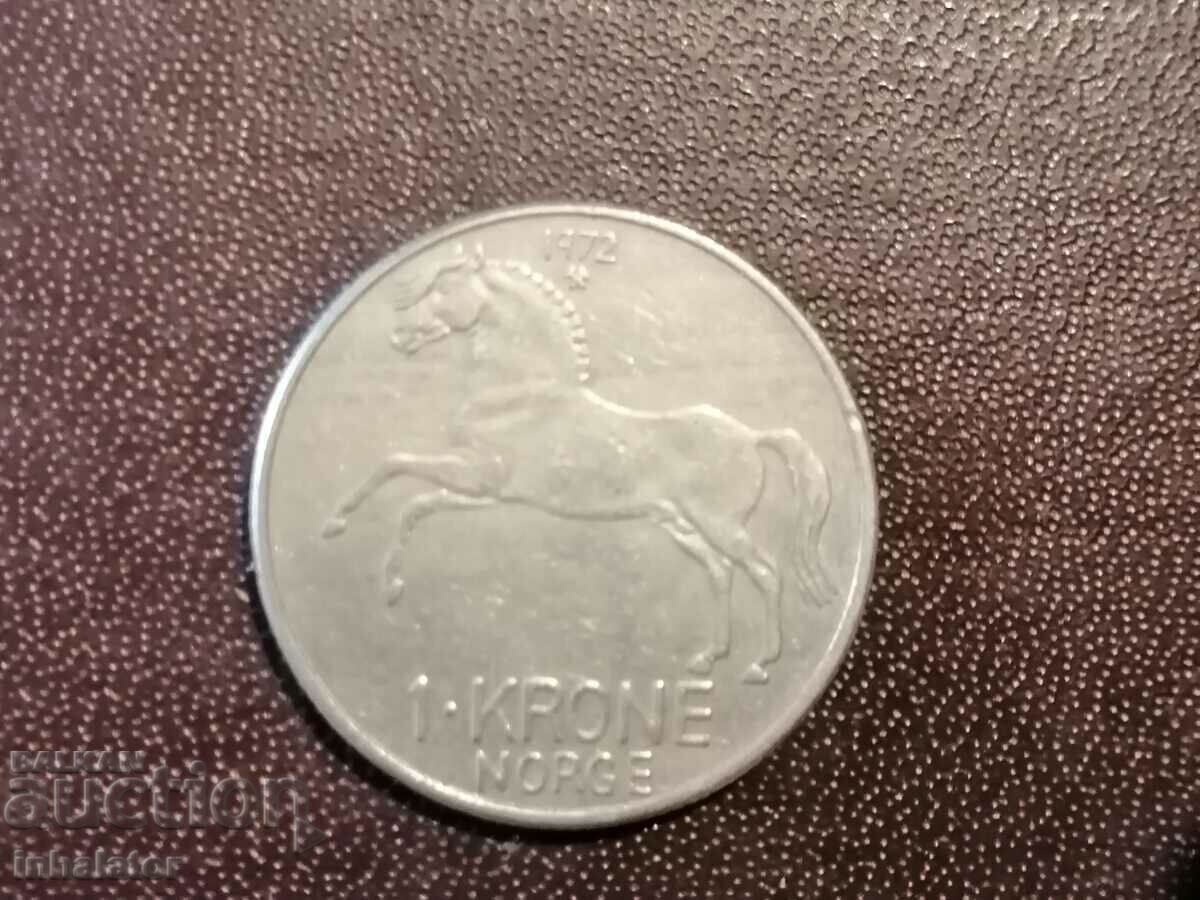 1 krone 1972 Norway