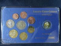 Letonia 2014 - set euro + monedă colorată 2 euro, 9 monede