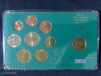 Ελλάδα 2002 - Ευρώ σετ από 1 σεντ έως 2 ευρώ + 5 δραχμές 1984
