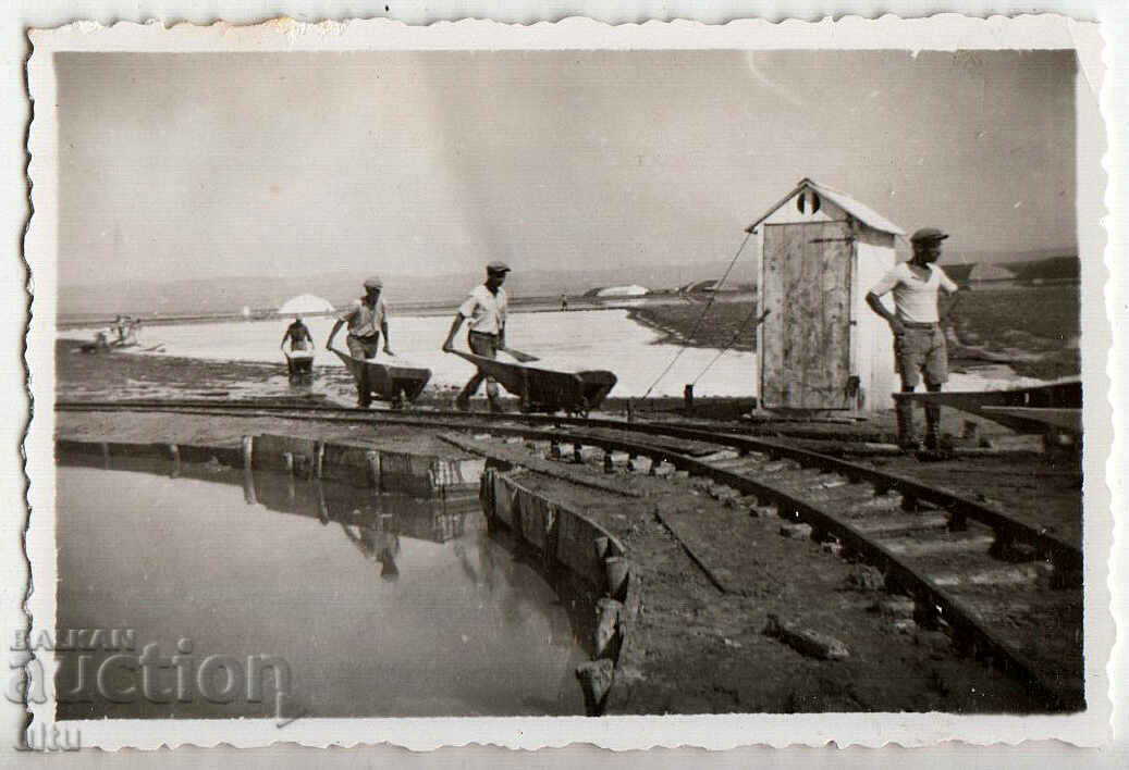 Bulgaria, Burgas, 1935, Saltworks - πρωτότυπη φωτογραφία