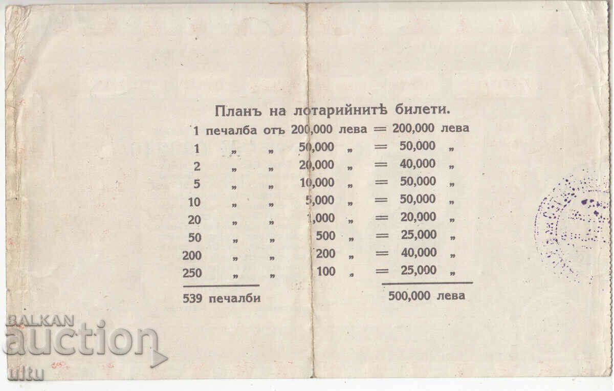 Bulgaria, Tsar Boris III, rare lottery ticket, 1929 with price 349.90 BGN | € 178.90 Bulgaria, Tsar Boris III, rare lottery ticket, 1929 with price 349.90 BGN | € 178.90