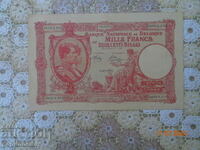 Belgium quite rare 1944 1000 fr. .- banknote Copy