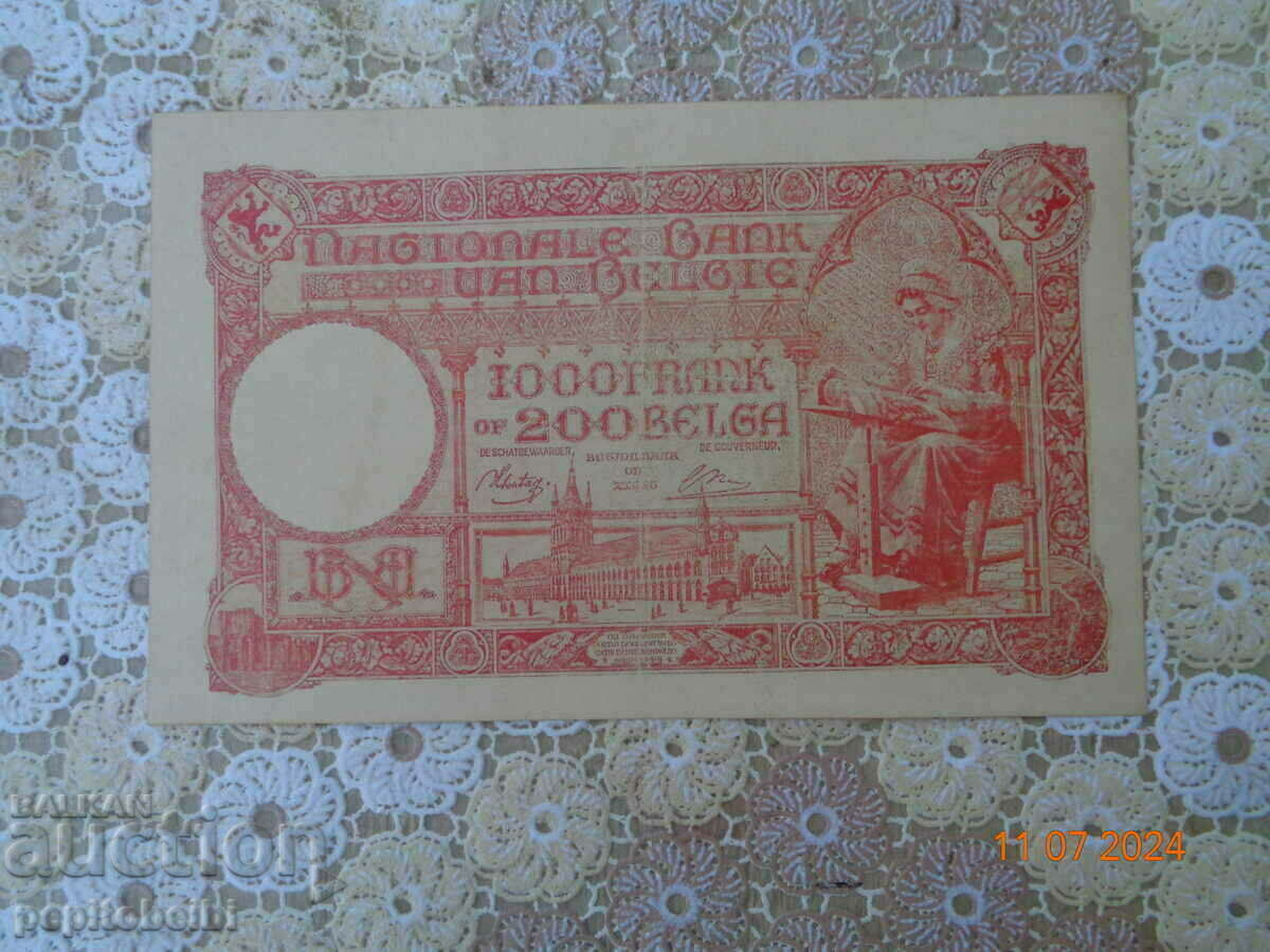 Licitație Belgia destul de rară 1941 1000 fr. .- Copie bancnotă
