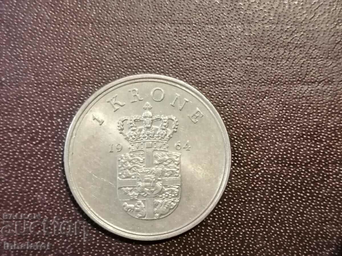 1964 1 kroner Denmark