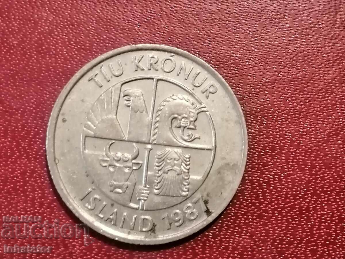 Iceland 10 kroner 1987