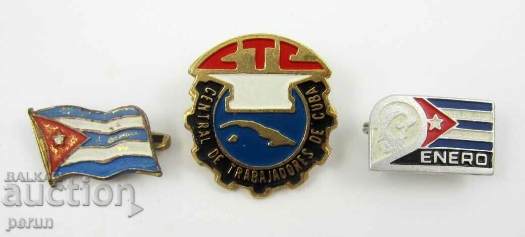 Стари Кубински значки-Куба-Лот от 3 бр. значки с цена 16.99 лв. | € 8.69 Стари Кубински значки-Куба-Лот от 3 бр. значки с цена 16.99 лв. | € 8.69