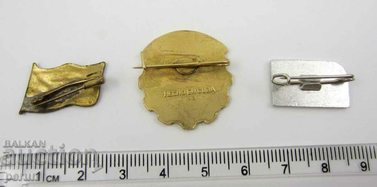 Аукцион Стари Кубински значки-Куба-Лот от 3 бр. значки Аукцион Стари Кубински значки-Куба-Лот от 3 бр. значки