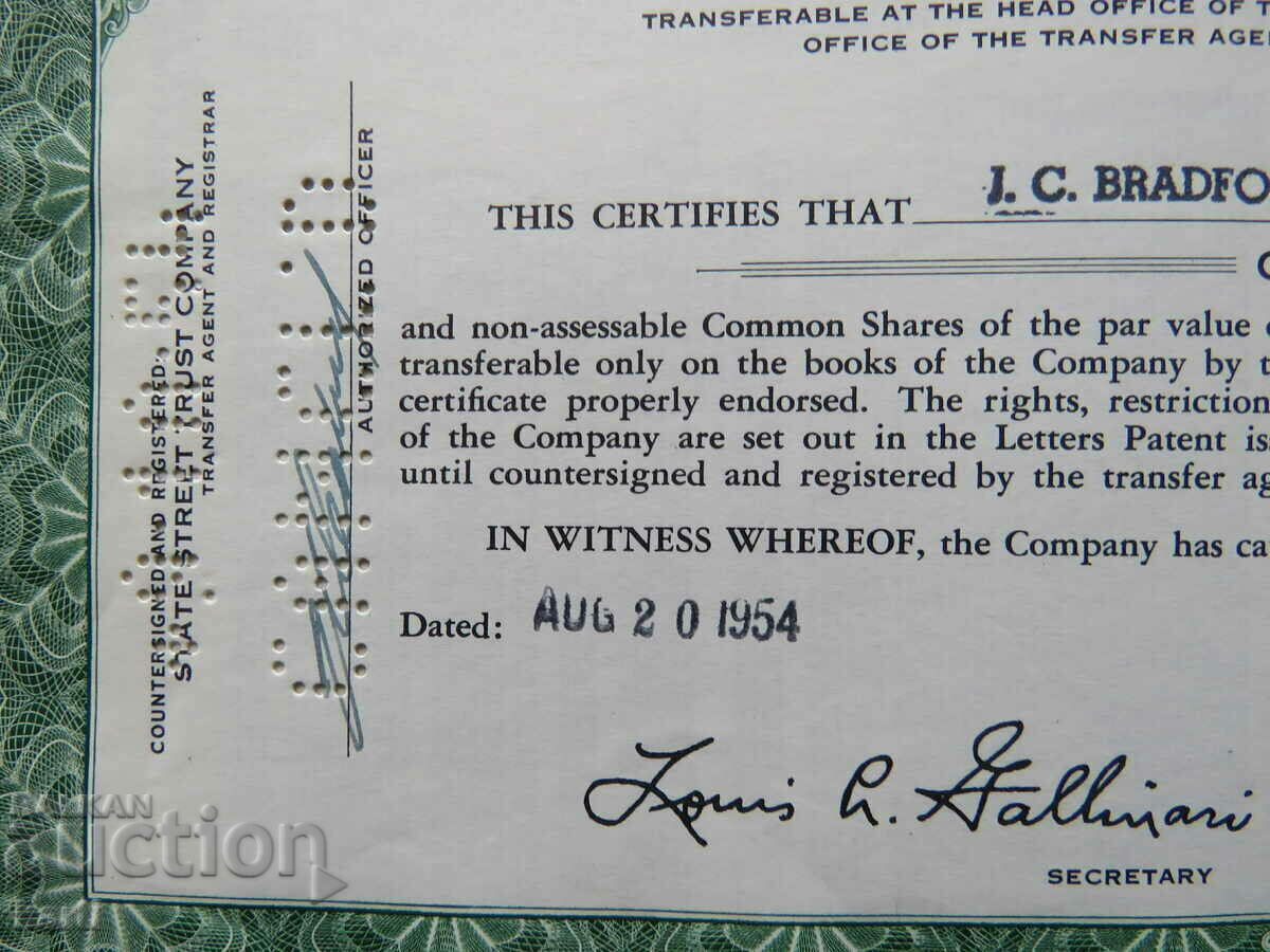 Livrarea STOCK - FOND GENERAL CANADA - 1954 - EXCELENT Livrarea STOCK - FOND GENERAL CANADA - 1954 - EXCELENT