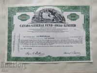 STOCK - CANADA GENERAL FUND - 1954 - EXCELLENT