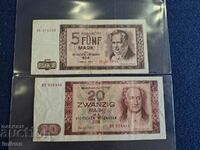 GERMANY 5 AND 20 MARK 1964