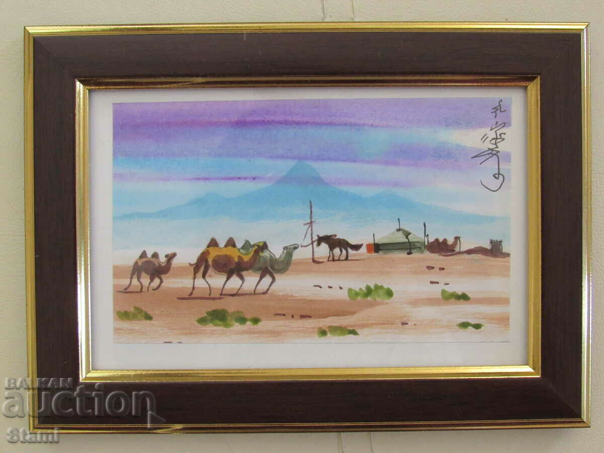 +Serii de picturi tradiționale mici pictură înrămată- Mongolia-6