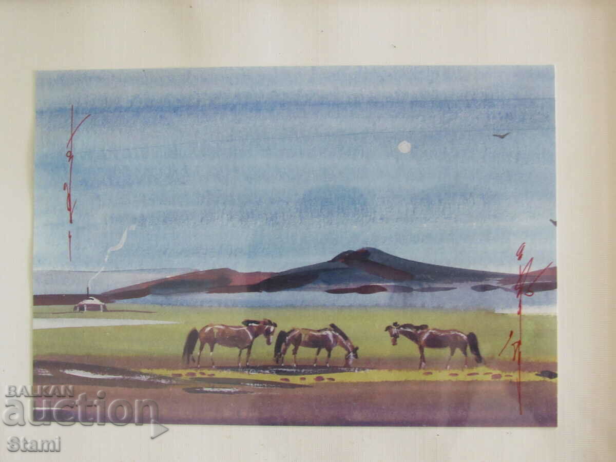 Auction  +Series of traditional paintings painting in a frame - Mongolia-3