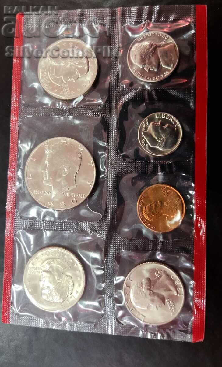 Set de monede de schimb 1980 D Denver SUA