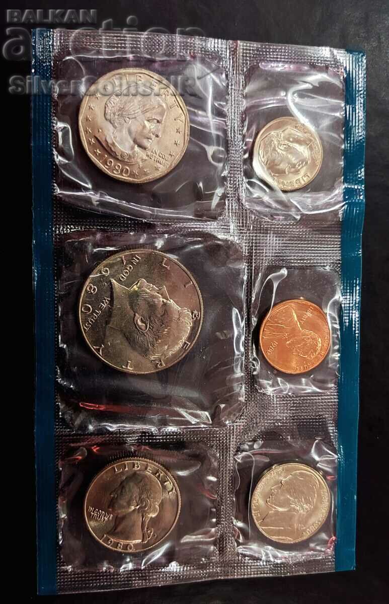 Set de monede de schimb 1980 P Philadelphia SUA