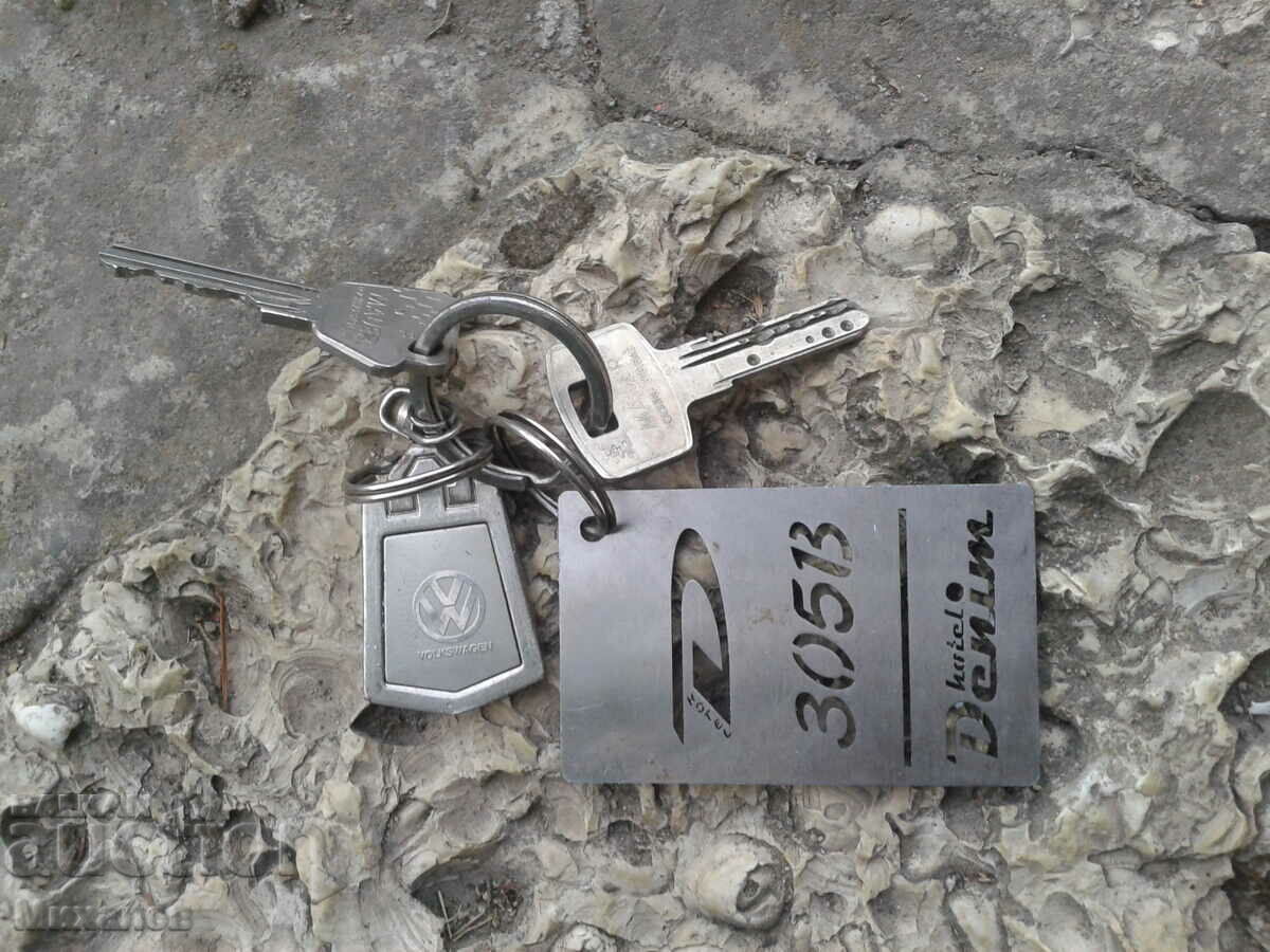 hotel Denim keychain keys
