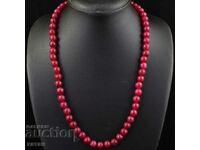 BZC!! 117 carat 1 penny corundum ruby necklace!!