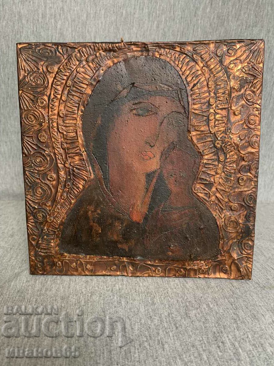 icon of wood with ironwork