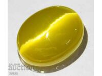BZC! 92.65 ct. natural yellow chrysoberyl 1 penny oval!