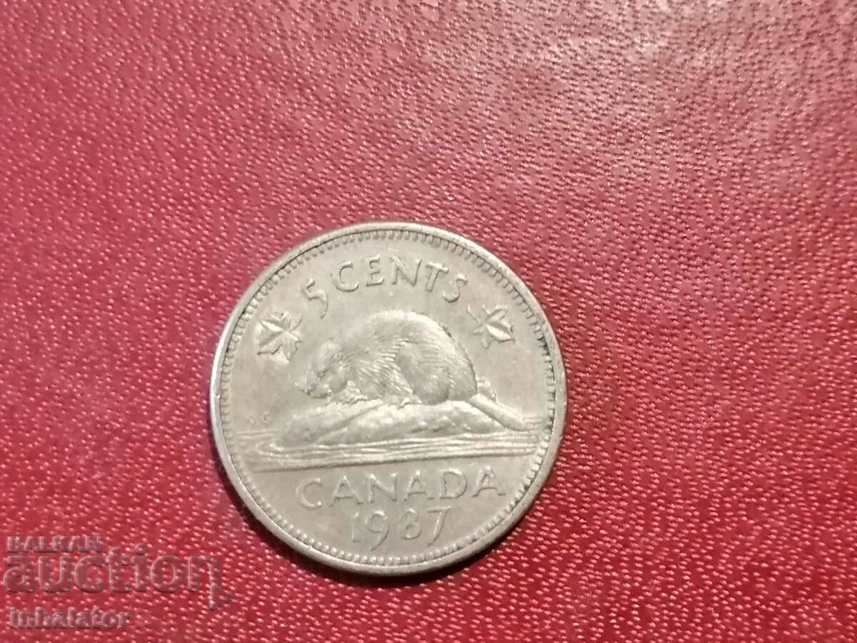 1987 5 σεντς Καναδάς