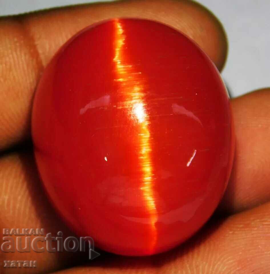 BZC! 88.65 ct. natural orange chrysoberyl oval of 1 tbsp.!