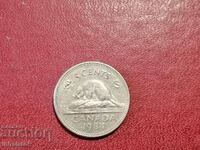 1984 год 5 цента Канада