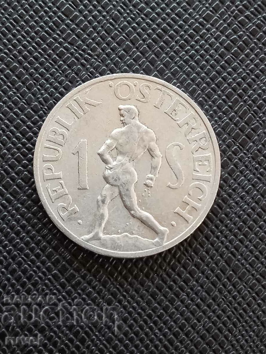 Австрия 1 шилинг, 1957 г.