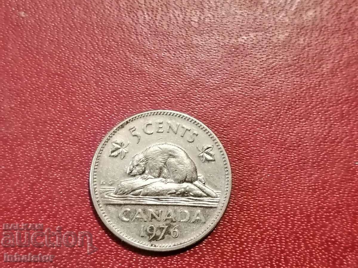 1976 5 cents Canada