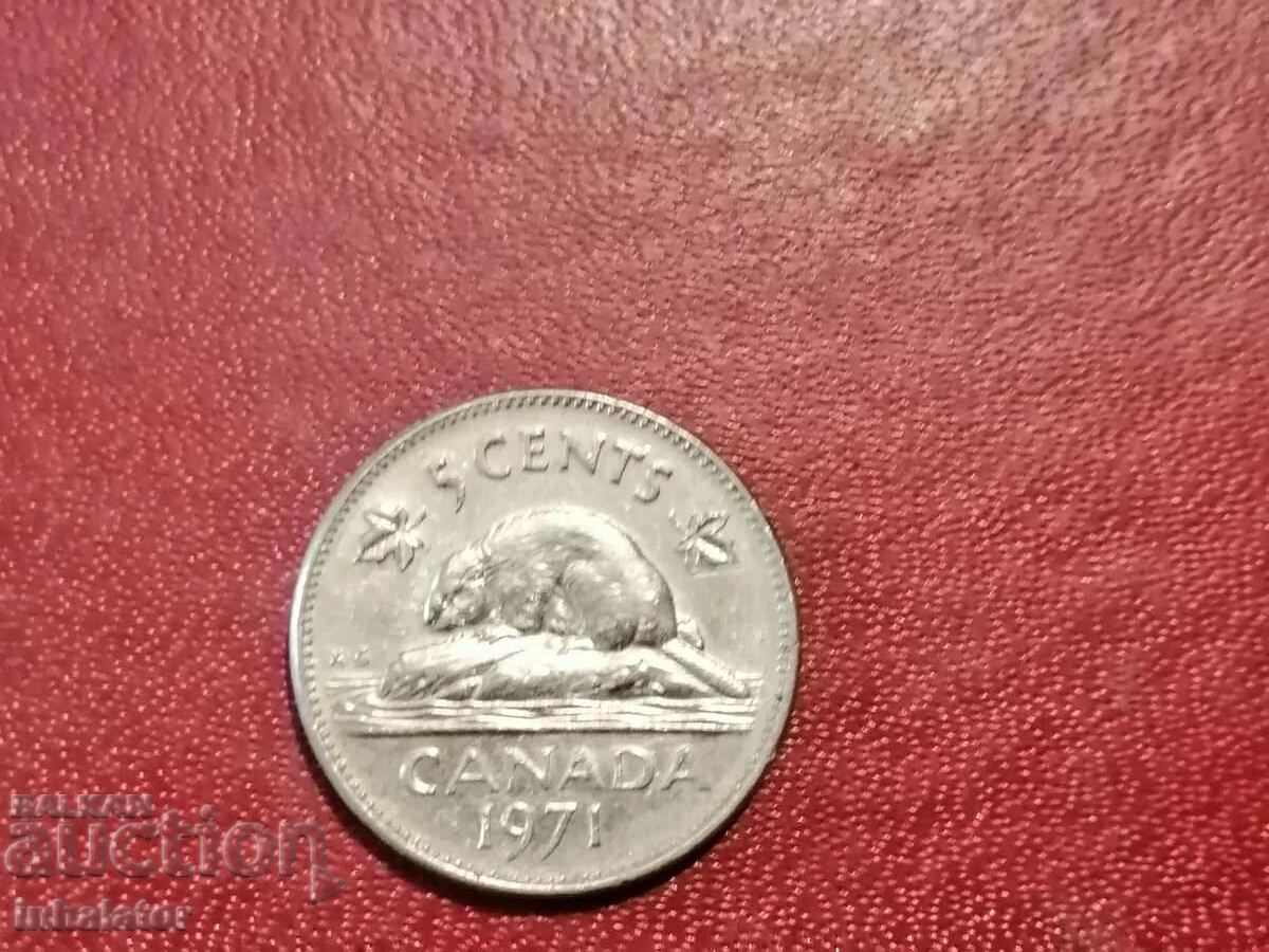 1971 5 cents Canada
