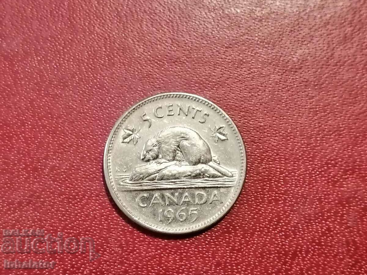 1965 5 cents Canada