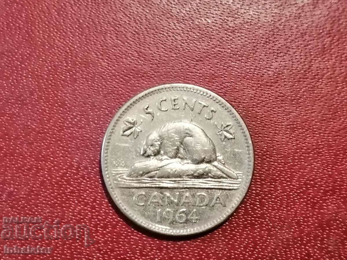 1964 5 cents Canada