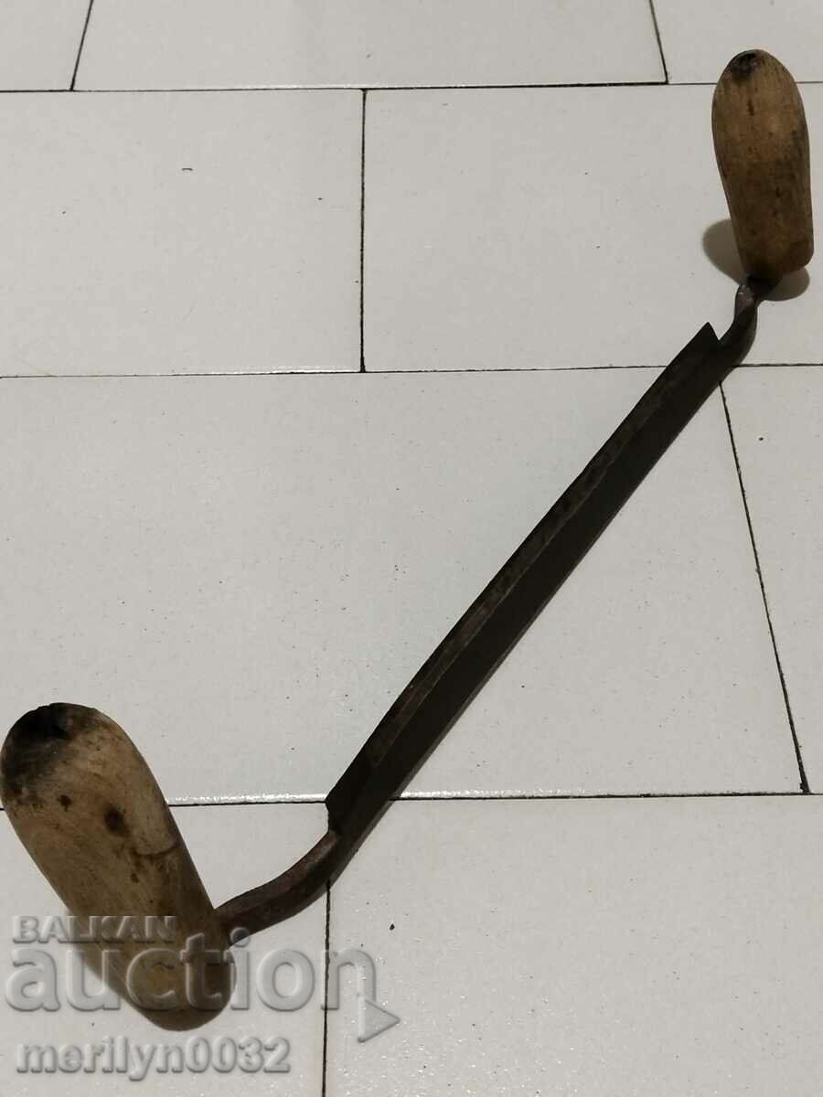 Old forged hand tool wrought iron planer wooden - 5 Old forged hand tool wrought iron planer wooden - 5