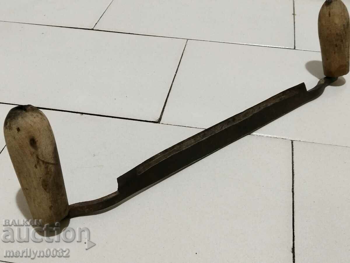 Old forged hand tool wrought iron planer wooden - 7 Old forged hand tool wrought iron planer wooden - 7