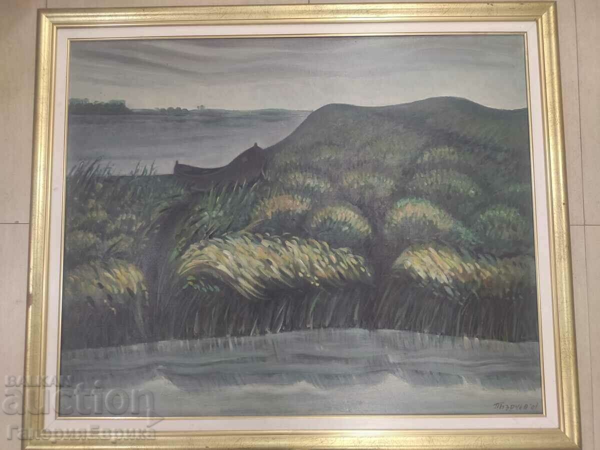 Huge oil painting Petar Barchev 2001. with price 449.00 BGN | € 229.57 Huge oil painting Petar Barchev 2001. with price 449.00 BGN | € 229.57