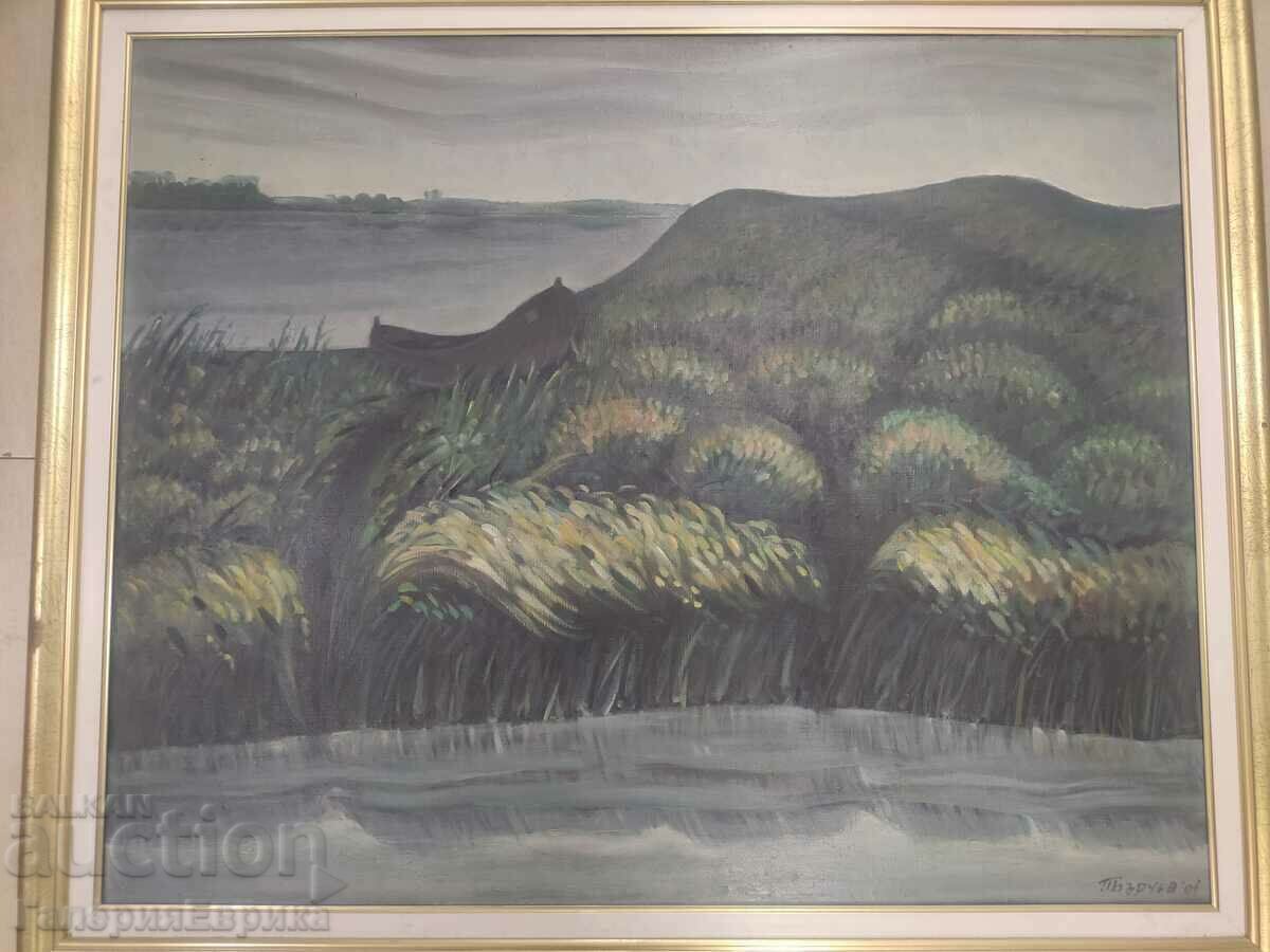 Auction Huge oil painting Petar Barchev 2001. Auction Huge oil painting Petar Barchev 2001.
