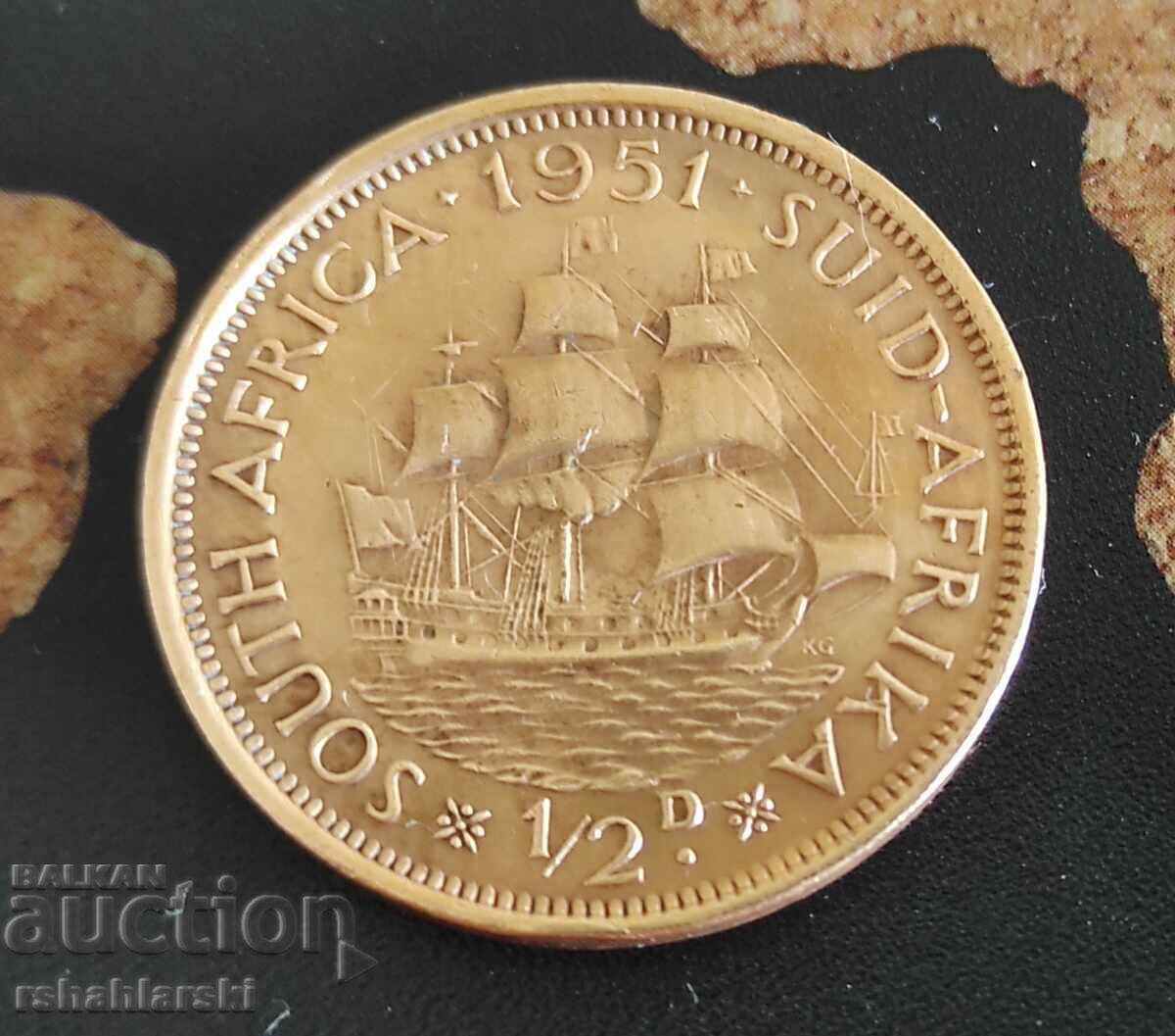 Africa de Sud ½ penny, 1951