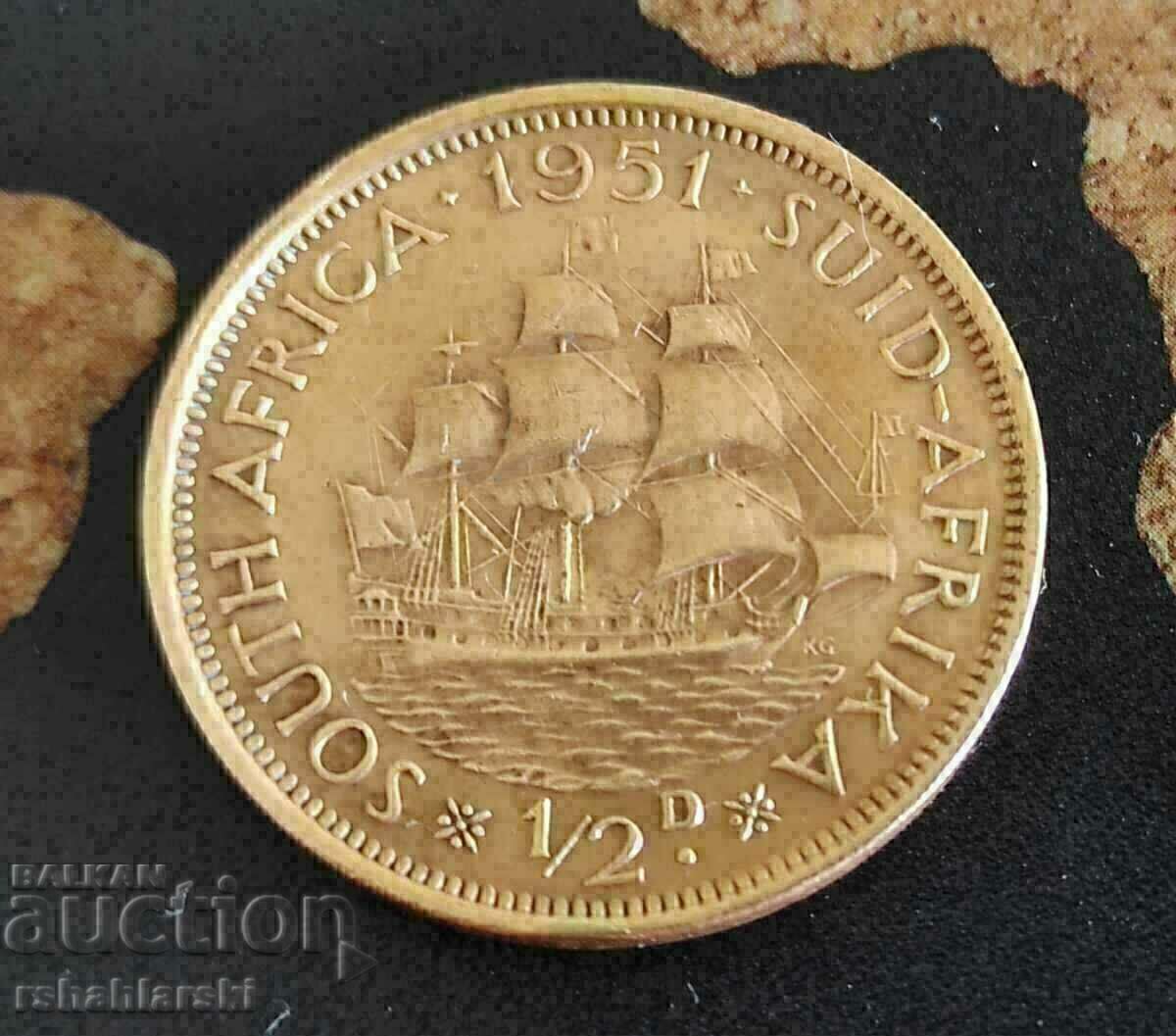 South Africa ½ penny, 1951