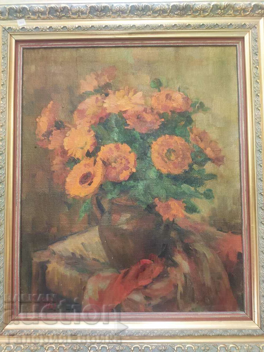 Vasilka Genadieva Euro painting 1967 with price 1299.00 BGN | € 664.17 Vasilka Genadieva Euro painting 1967 with price 1299.00 BGN | € 664.17