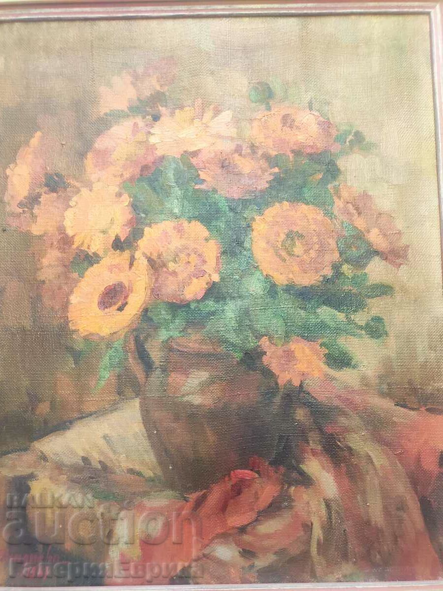 Auction Vasilka Genadieva Euro painting 1967 Auction Vasilka Genadieva Euro painting 1967