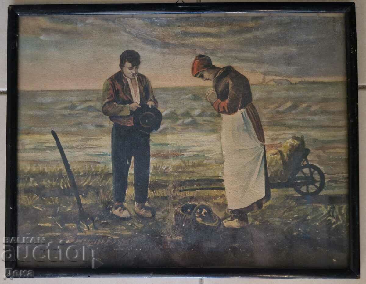Lubomir Kostov watercolor 1922.