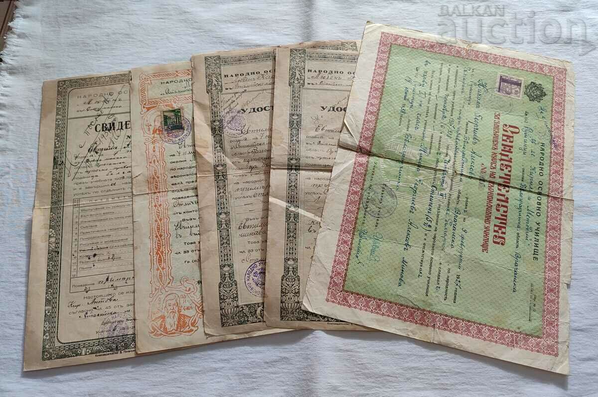 DOCUMENTS KINGDOM OF BULGARIA EDUCATION LOT 5 NUMBERS