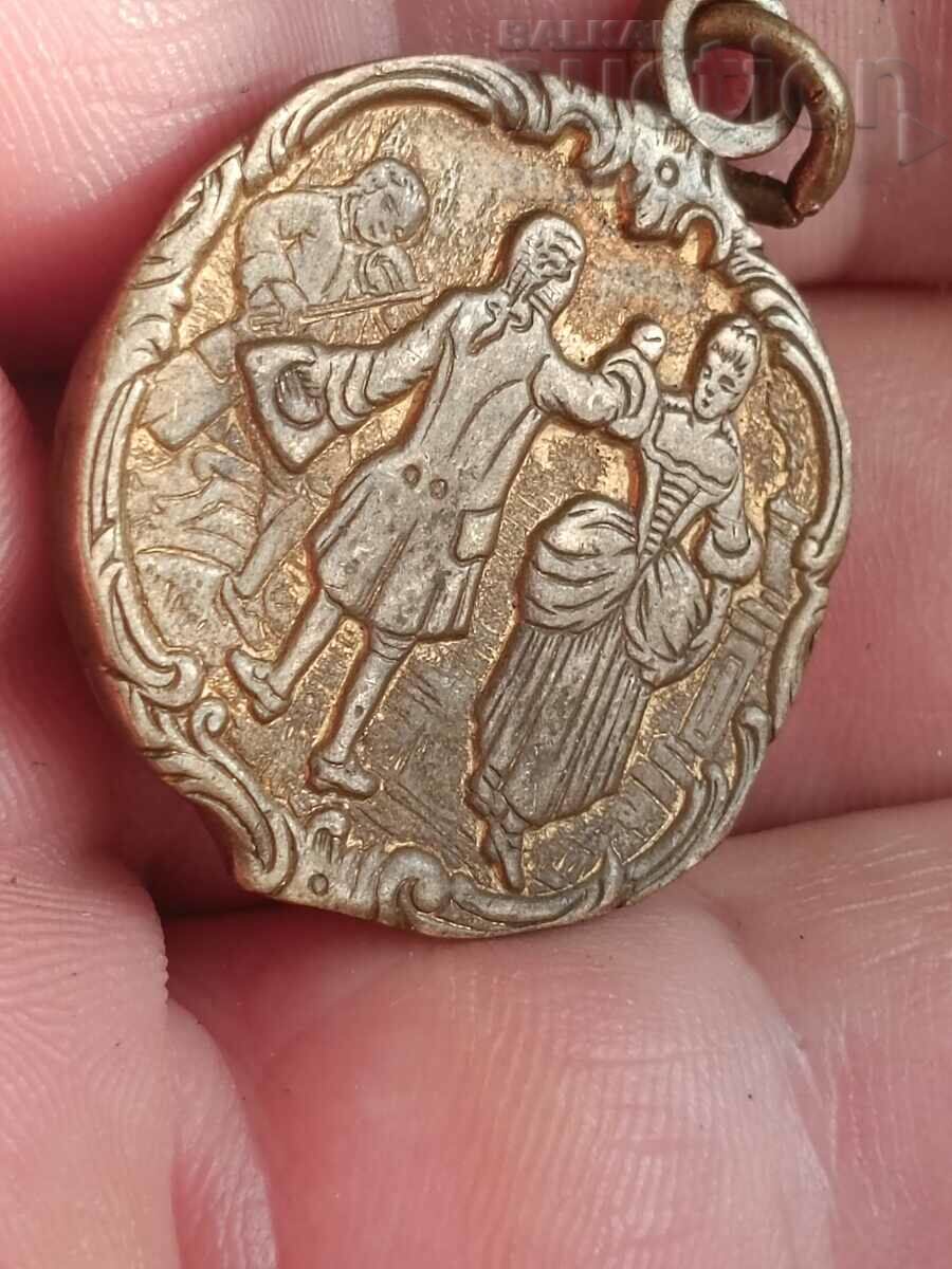 Brooch Xixème Bronze Louis XV Style Rare