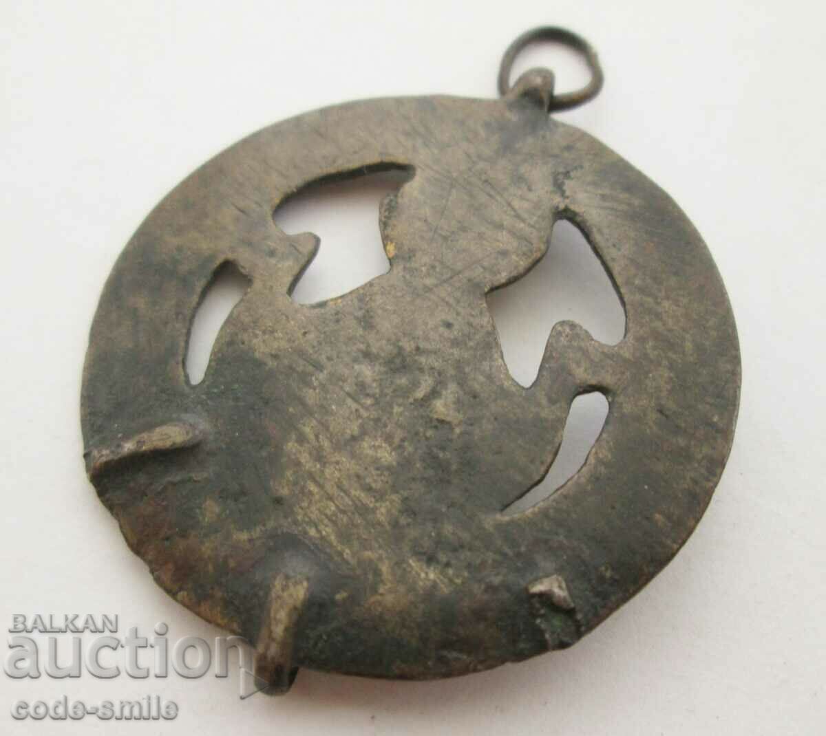 Delivery of Old renaissance religious jewelry silver miraculous icon Delivery of Old renaissance religious jewelry silver miraculous icon