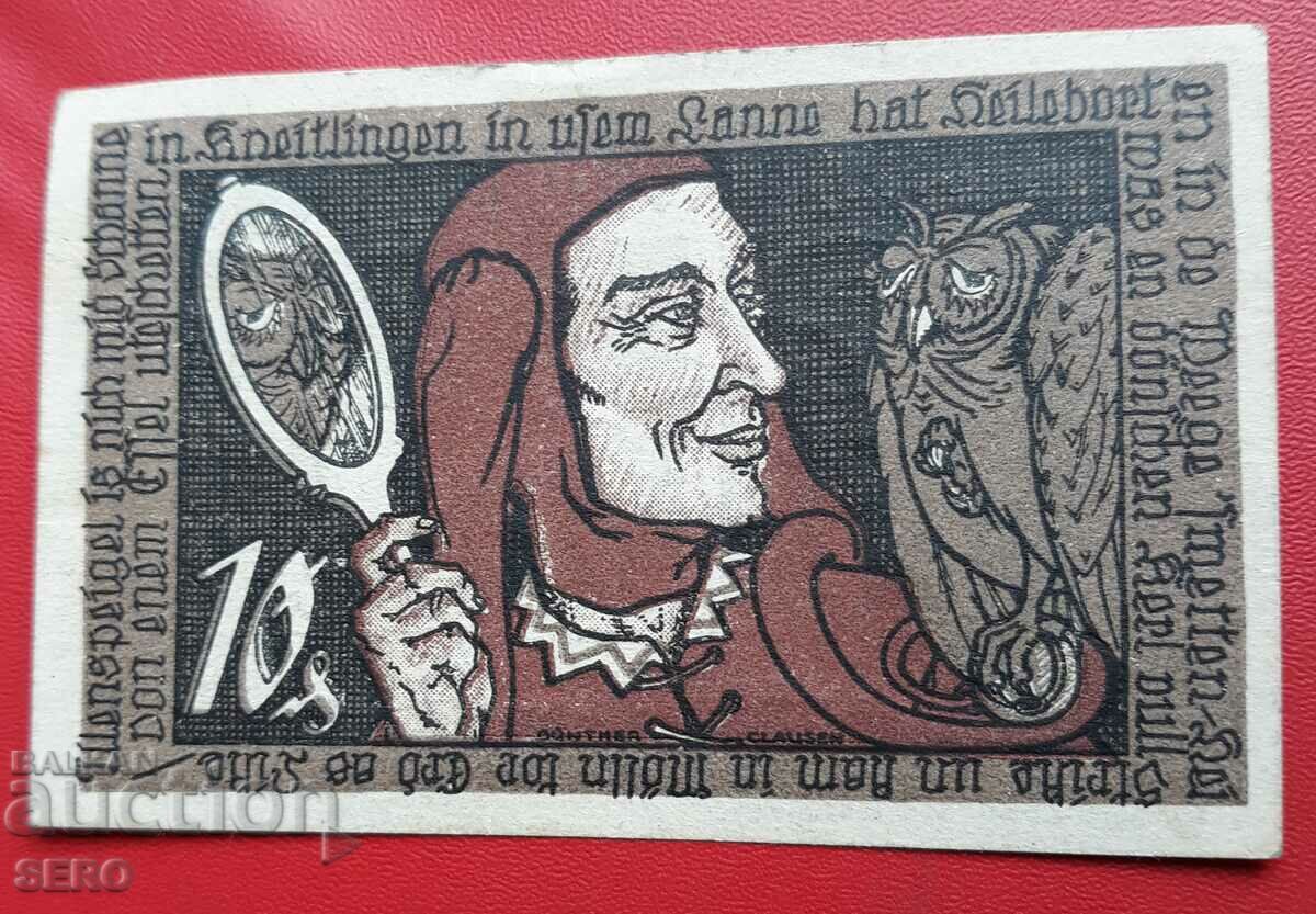 Банкнота-Германия-Брауншвийг-10 пфенига 1921