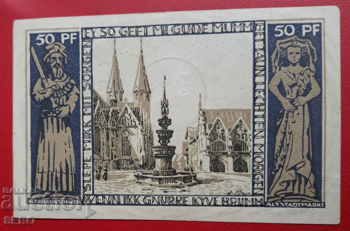 Банкнота-Германия-Брауншвийг-50 пфенига 1921